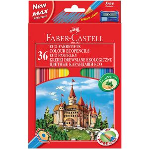 Цветни моливи Faber-Castell замък 36 цвята + острилка