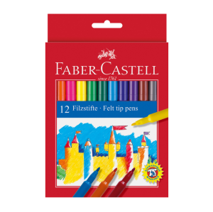 Флумастери Faber-Castell 12 цвята 
