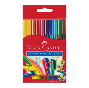 Флумастери Faber-Castell Connector 10 цвята 