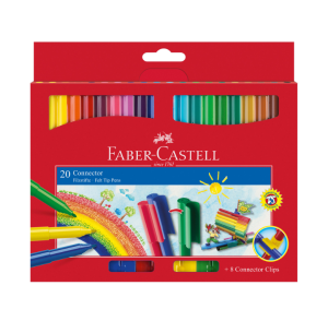 Флумастери Faber-Castell Connector 20 цвята