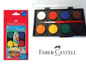 Акварелни бои Faber-Castell 8 цвята 24 мм