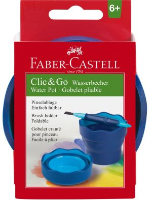 Чаша за рисуване Faber-Castell Clic&Go синя