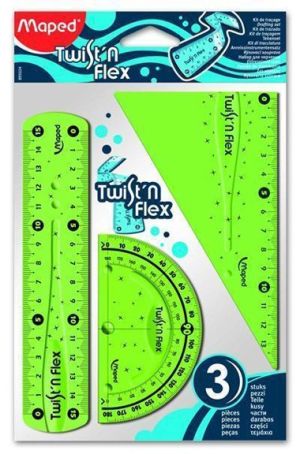 Чертожен комплект Maped Twist&Flex 3 части, 15 см