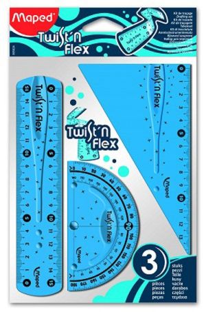Чертожен комплект Maped Twist&Flex 3 части, 15 см