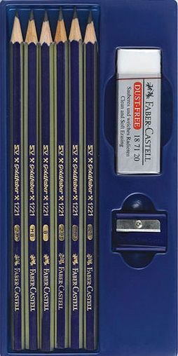 Моливи Faber-Castell Goldfaber комплект 6 броя, 2H - 6B