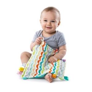 Бебешки комплект Bright Starts, 2 играчки и одеалце