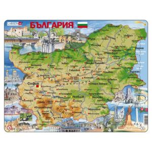 Larsen Maxi пъзел Карта на България, 75 части 