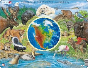 Larsen пъзел Животните на Северна Америка, 90 части 