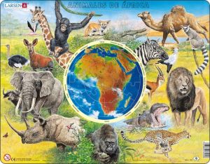 Larsen Maxi пъзел Животните на Африка, 90 части 