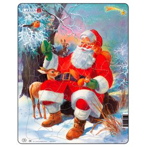 Larsen Maxi пъзел Дядо Коледа с животни, 32 части 