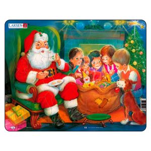 Larsen Maxi пъзел Дядо Коледа и деца, 15 части 