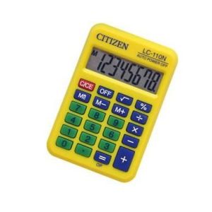 Citizen джобен калкулатор LC 110N, жълт 