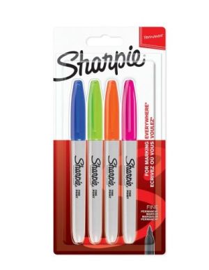 Sharpie комплект перманентни маркери Vivid 4 цвята, 2065403