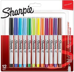 Sharpie комплект перманентни тънкописци 12 цвята, 2065408
