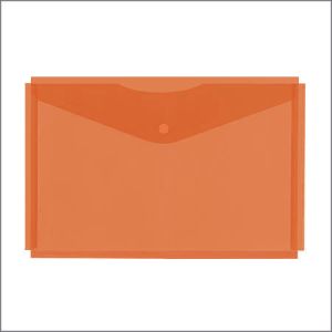 Oz прозрачна цветна папка с копче - оранж, 11579