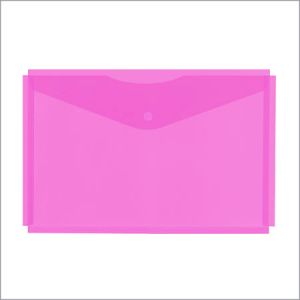 Oz прозрачна цветна папка с копче - розова, 11578