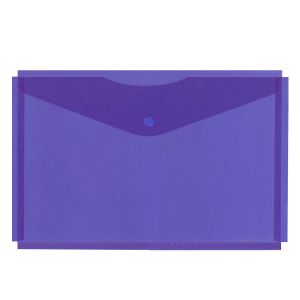 Oz прозрачна цветна папка с копче - лилава, 11581