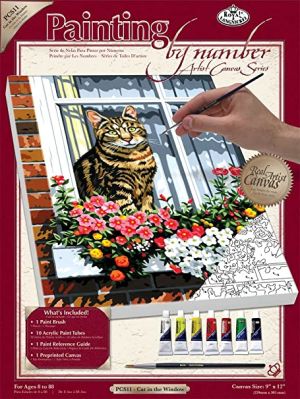 Royal оцветяване по номера върху платно Котка, PCS11