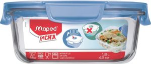 Стъклена кутия за храна Maped Concept Синя, 1.2 литра