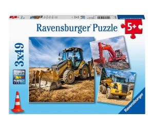 Ravensburger пъзел Строителни машини 3х49 части, 50321