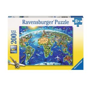 Ravensburger пъзел Карта на света 200 части, 12722