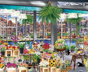 Ravensburger пъзел Пазар на цветя 1000 части, 13987