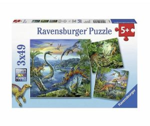 Ravensburger пъзел Динозаври 3х49 части, 093175