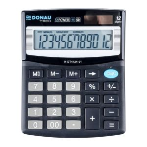 Donau настолен калкулатор Tech 4124, черен