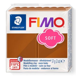 Fimo полимерна глина Soft 8020, карамел №7