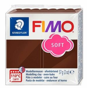 Fimo полимерна глина Soft 8020, шоколад №75