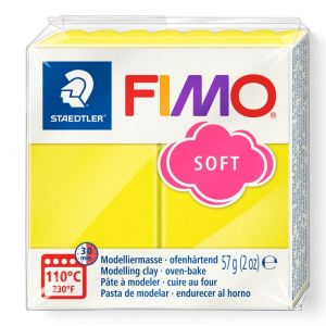 Fimo полимерна глина Soft 8020, лимон №10