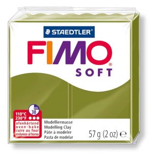Fimo полимерна глина Soft 8020, маслина №57