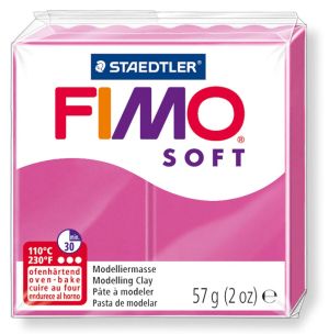 Fimo полимерна глина Soft 8020, малина №22