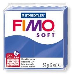 Fimo полимерна глина Soft 8020, брилянтно син №33