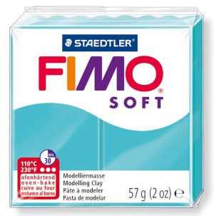 Fimo полимерна глина Soft 8020, Ментово син №39