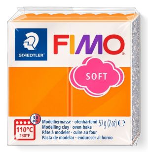 Fimo полимерна глина Soft 8020, Мандарина №42