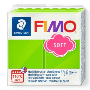 Fimo полимерна глина Soft 8020, Ябълково зелен №50