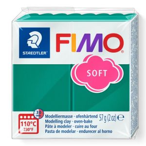 Fimo полимерна глина Soft 8020, Смарагд №56