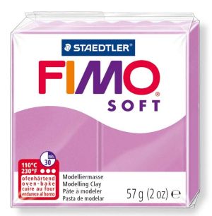 Fimo полимерна глина Soft 8020, Лавандула №62