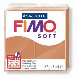 Fimo полимерна глина Soft 8020, Коняк №76