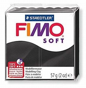 Fimo полимерна глина Soft 8020, Черен №9