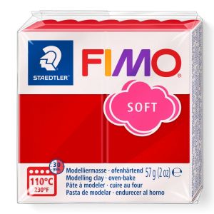 Fimo полимерна глина Soft 8020, Червен №24