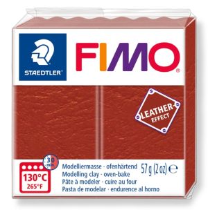 Fimo полимерна глина Leather 8010, Червен №749
