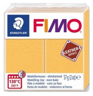 Fimo полимерна глина Leather 8010, Жълт №109