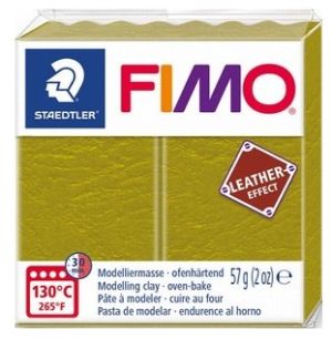 Fimo полимерна глина Leather 8010, Маслина №519