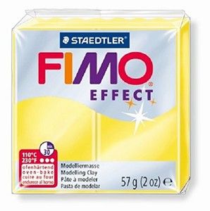Fimo полимерна глина Effect 8020, Прозрачно жълт №104