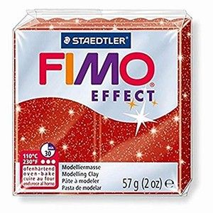 Fimo полимерна глина Effect 8020, Лъскаво червен №202