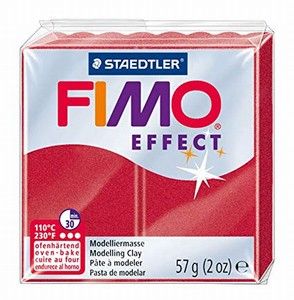Fimo полимерна глина Effect 8020, Рубинено червен №28