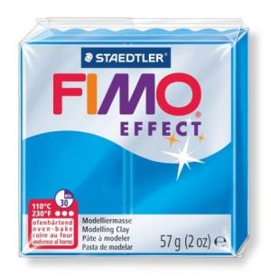 Fimo полимерна глина Effect 8020, Прозрачно син №374