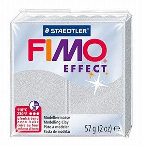 Fimo полимерна глина Effect 8020, Метално сребро №81